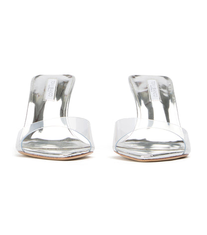 Hallie Clear Vinylite/Silver | Tony Bianco