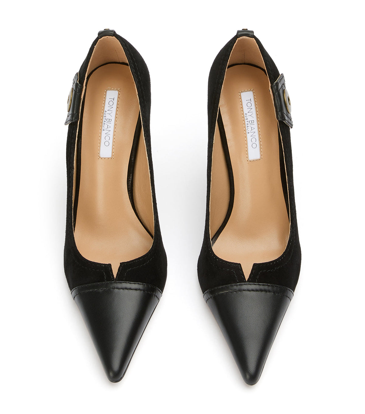 Nessa Black Suede/Black | Tony Bianco