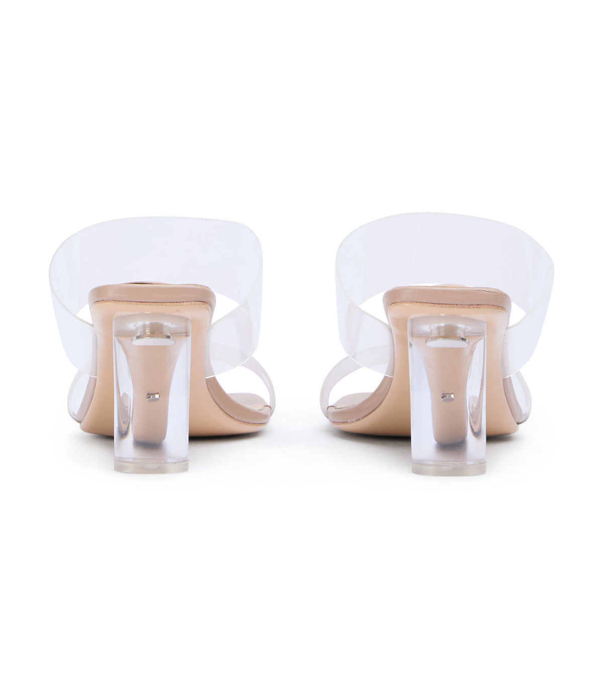 Sabelle Clear Vynalite/Skin Capretto Heels | Tony Bianco