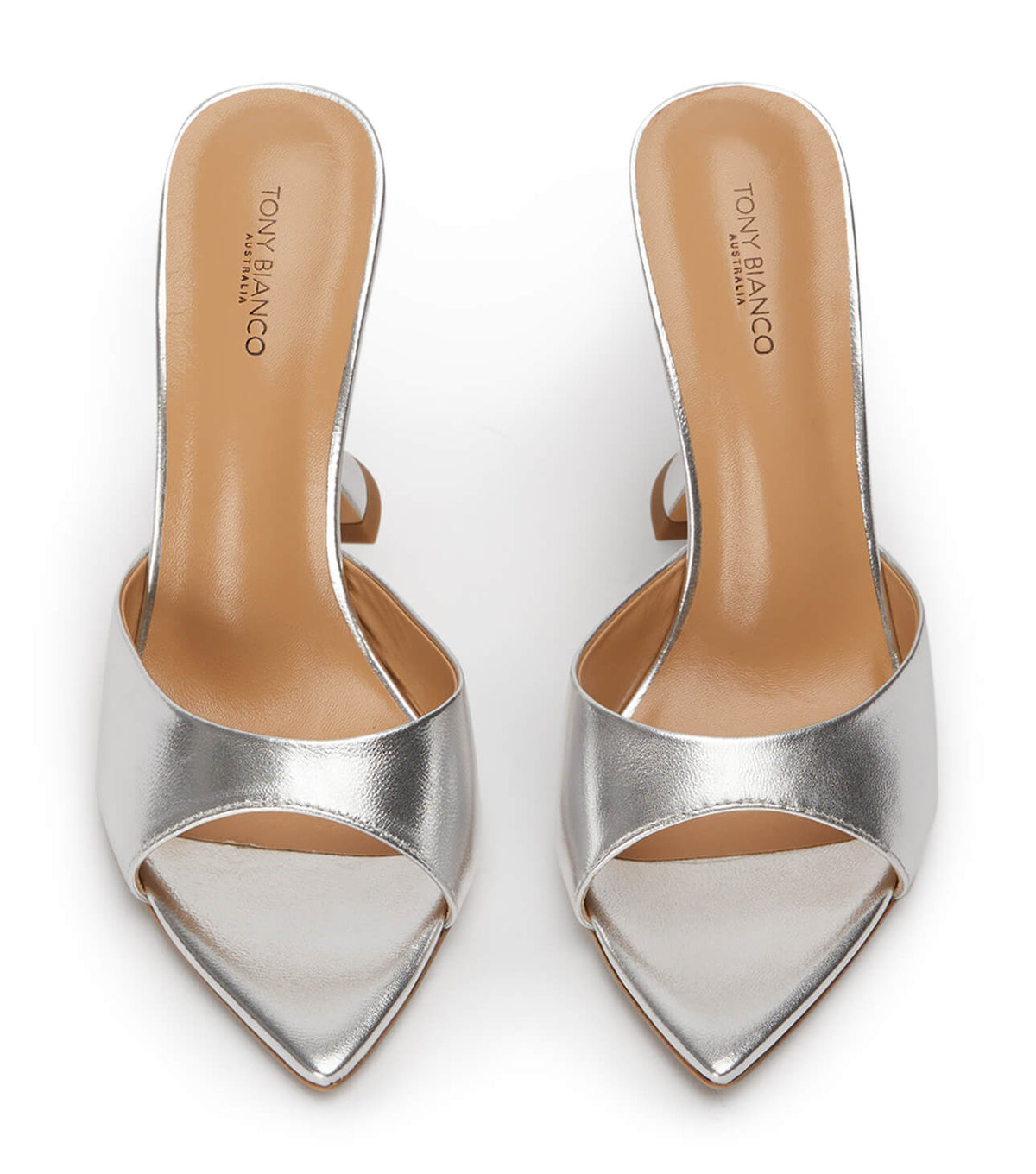 Marcel Silver Nappa Metallic Heels | Tony Bianco