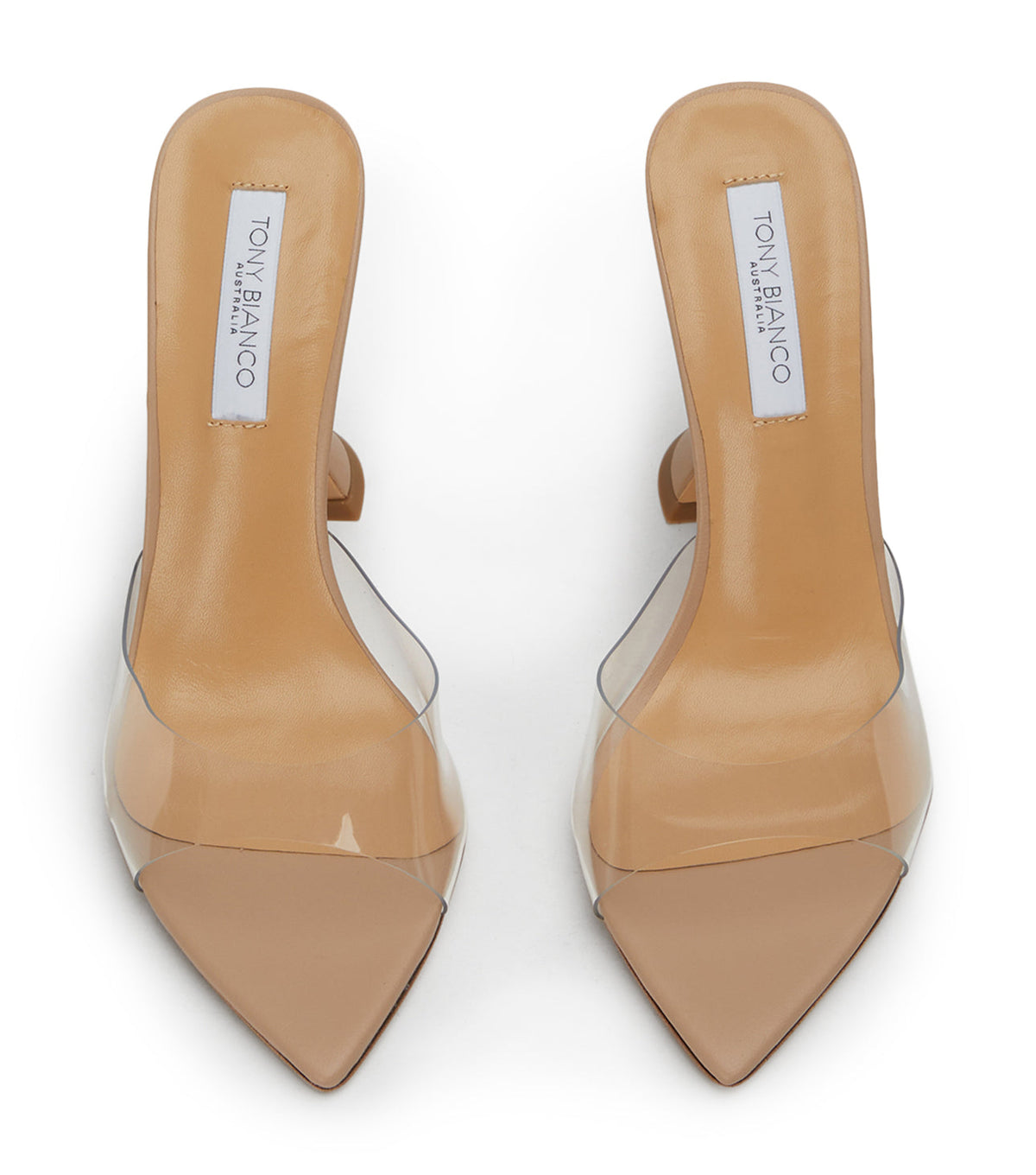 Marcel Clear Vinylite/Skin Heels | Tony Bianco