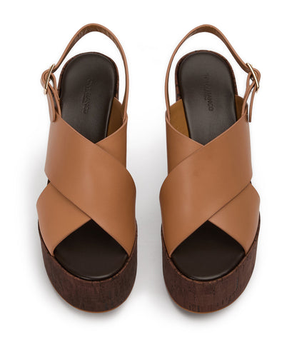 Vogue Tan Como Wedges | Tony Bianco