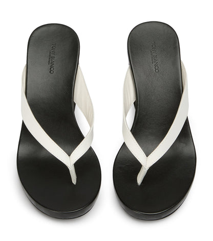 Avanti Milk Capretto/Black Suede | Tony Bianco