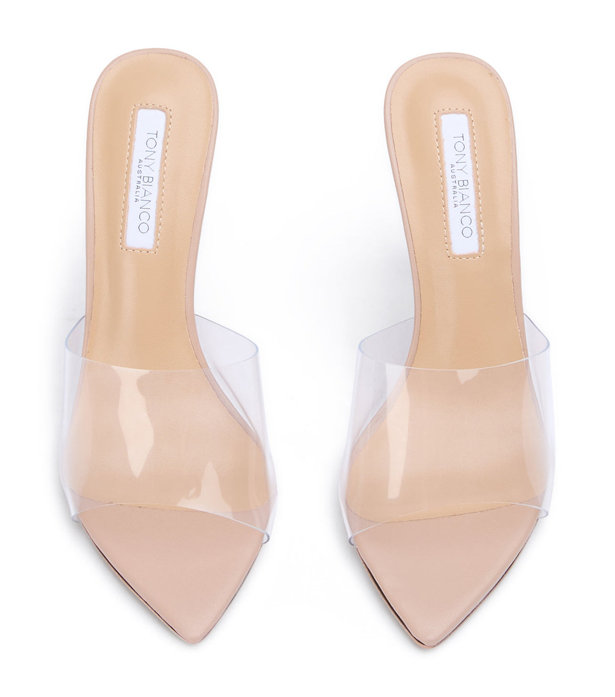 Marley Clear Vinylite/Skin Heels | Tony Bianco
