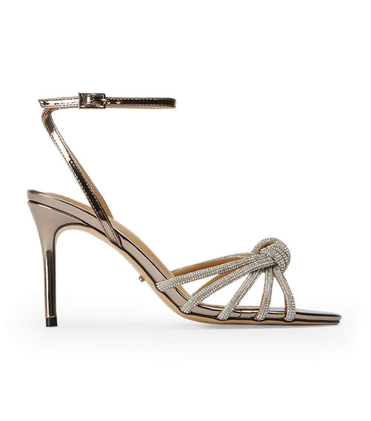 Helena Gunmetal Shine Heels | Tony Bianco