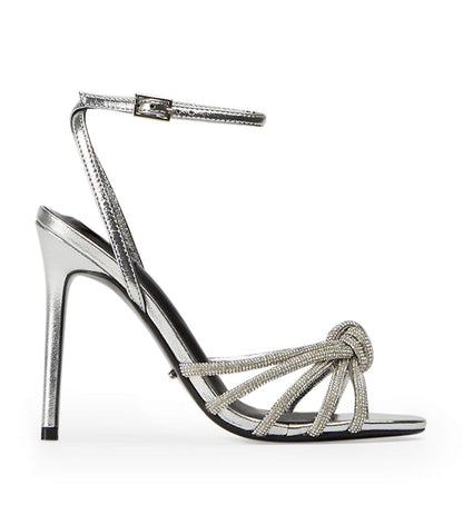 Kyla Silver Foil Heels | Tony Bianco