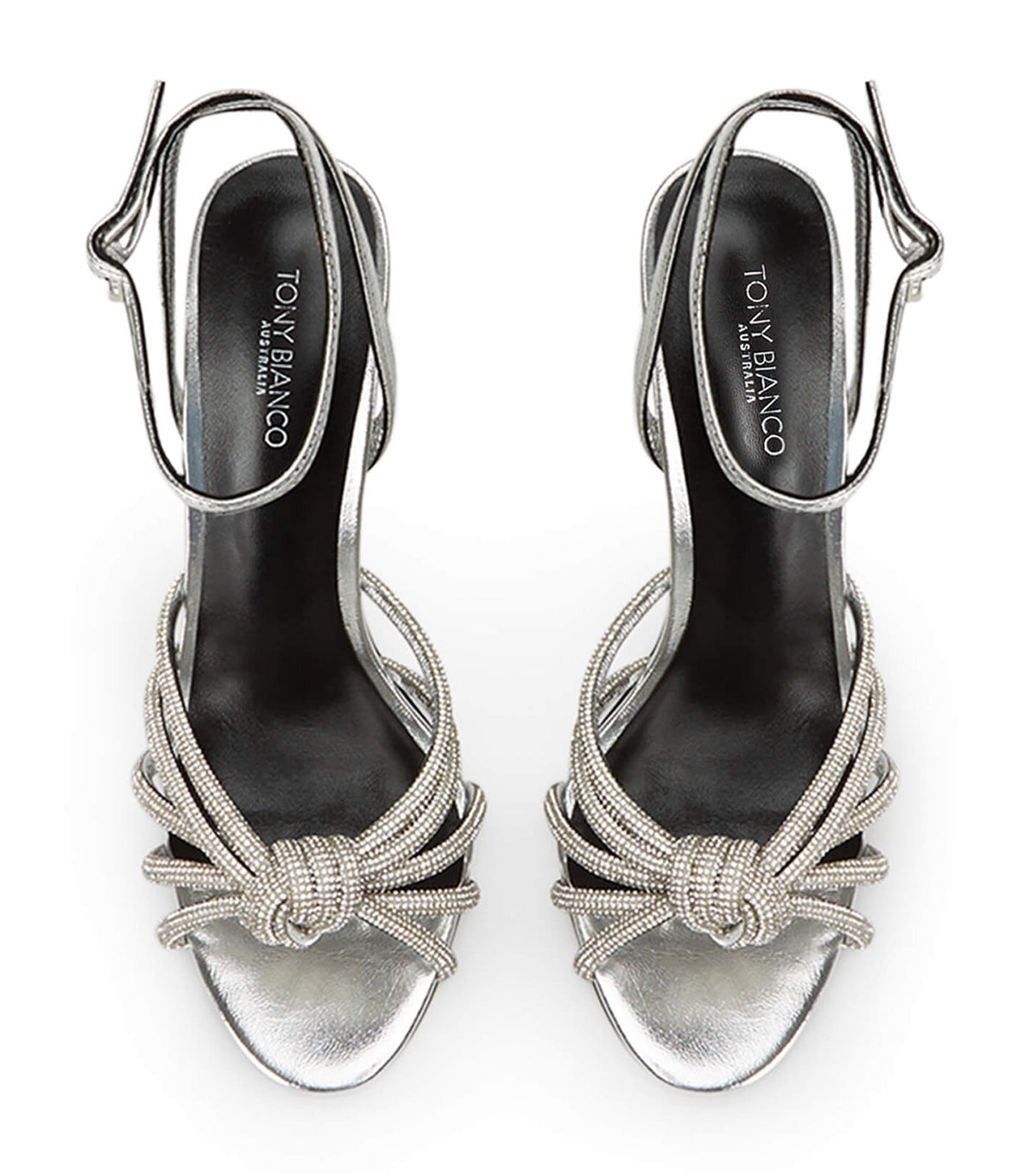 Kyla Silver Foil Heels | Tony Bianco