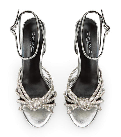 Kyla Silver Foil Heels | Tony Bianco