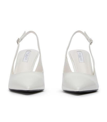 Baz White Hi Shine Heels | Tony Bianco