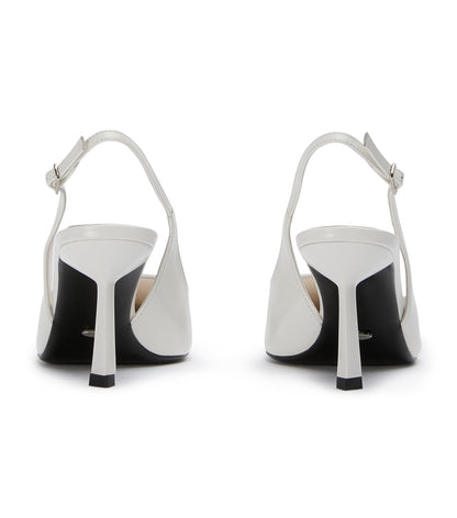 Baz White Hi Shine Heels | Tony Bianco
