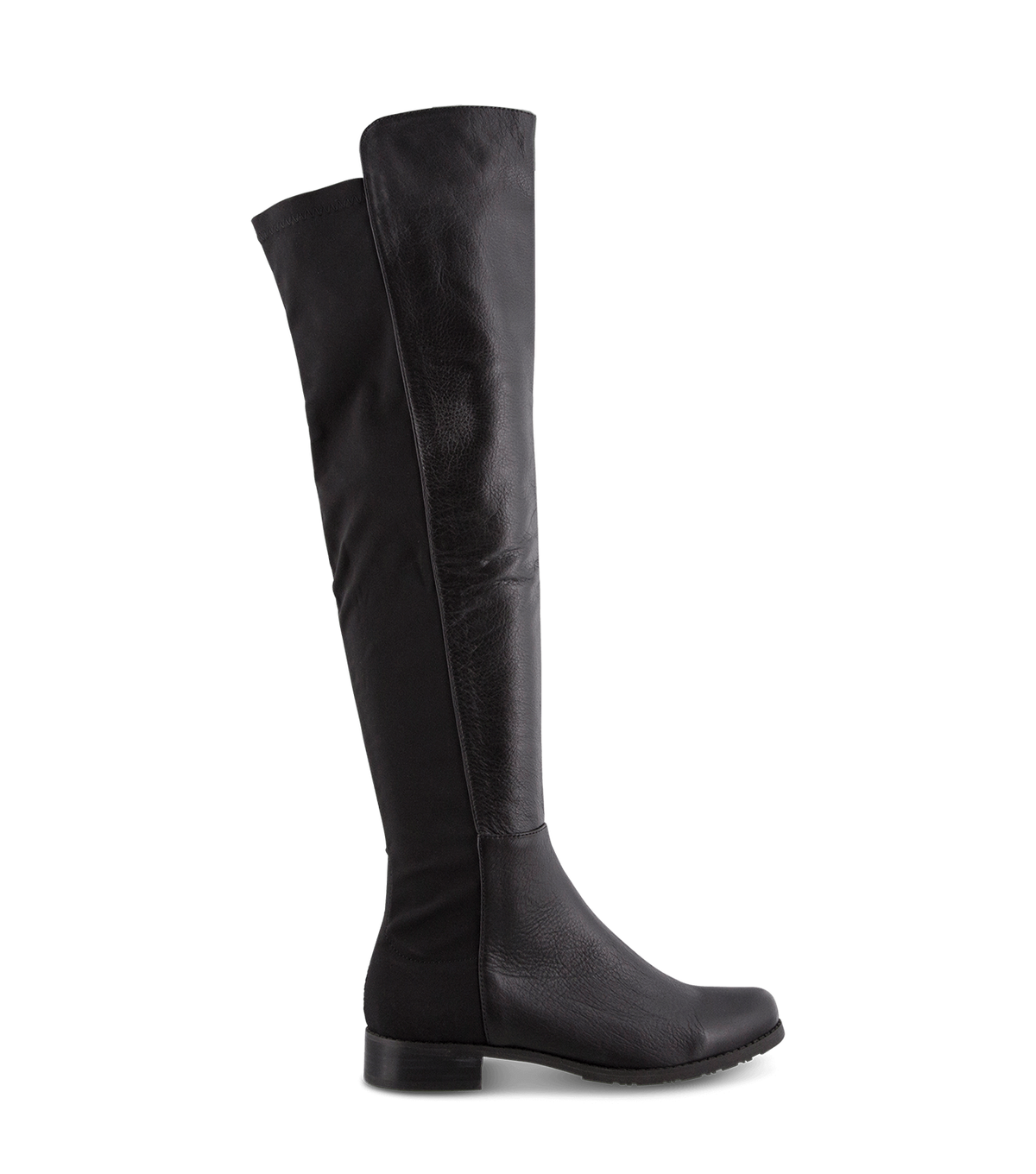 Panache Black Luxe/Black Micro Stretch Long Boots | Tony Bianco
