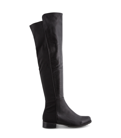 Panache Black Luxe/Black Micro Stretch Long Boots | Tony Bianco