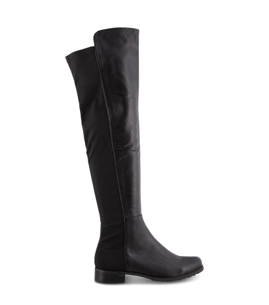 Panache Black Luxe/Black Micro Stretch Long Boots | Tony Bianco