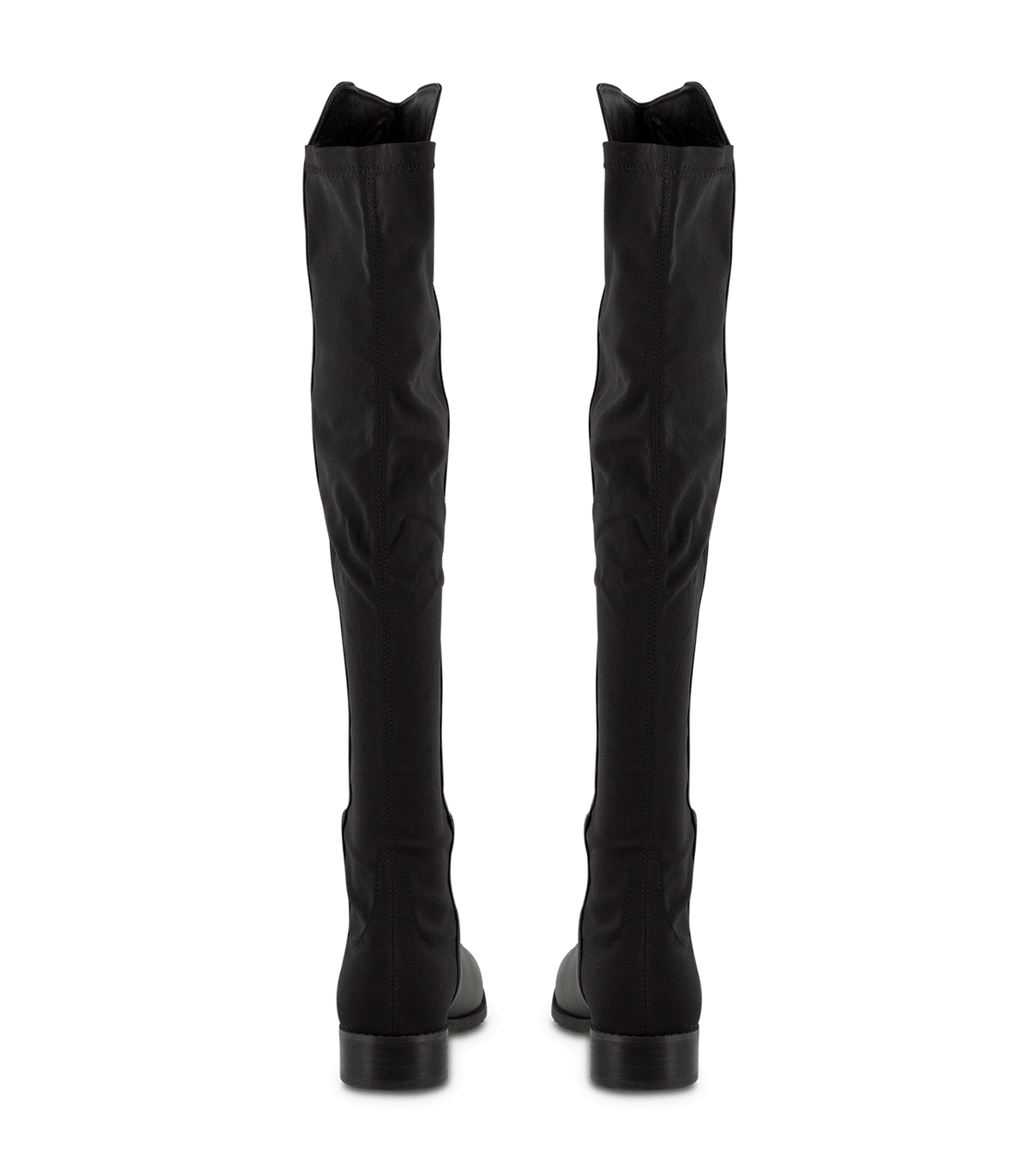 Panache Black Luxe/Black Micro Stretch Long Boots | Tony Bianco
