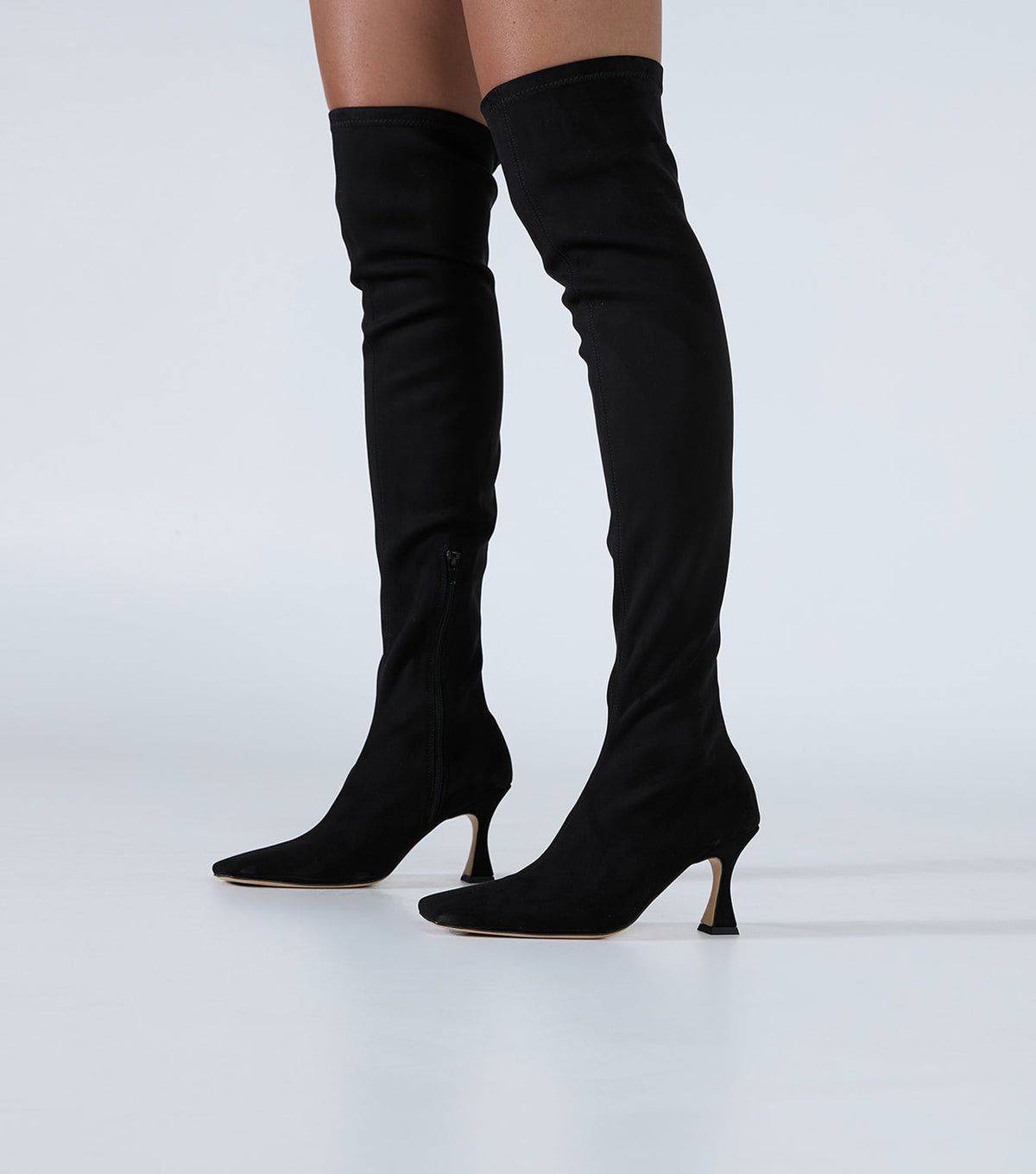 Fancy Black Stretch Suede | Tony Bianco