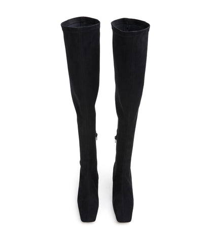 Fancy Black Stretch Suede | Tony Bianco