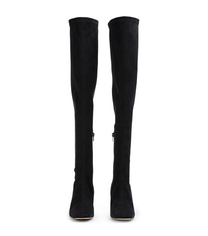 Fancy Black Stretch Suede | Tony Bianco