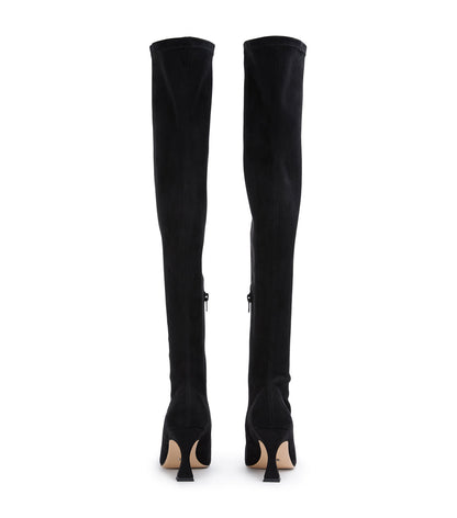 Fancy Black Stretch Suede | Tony Bianco