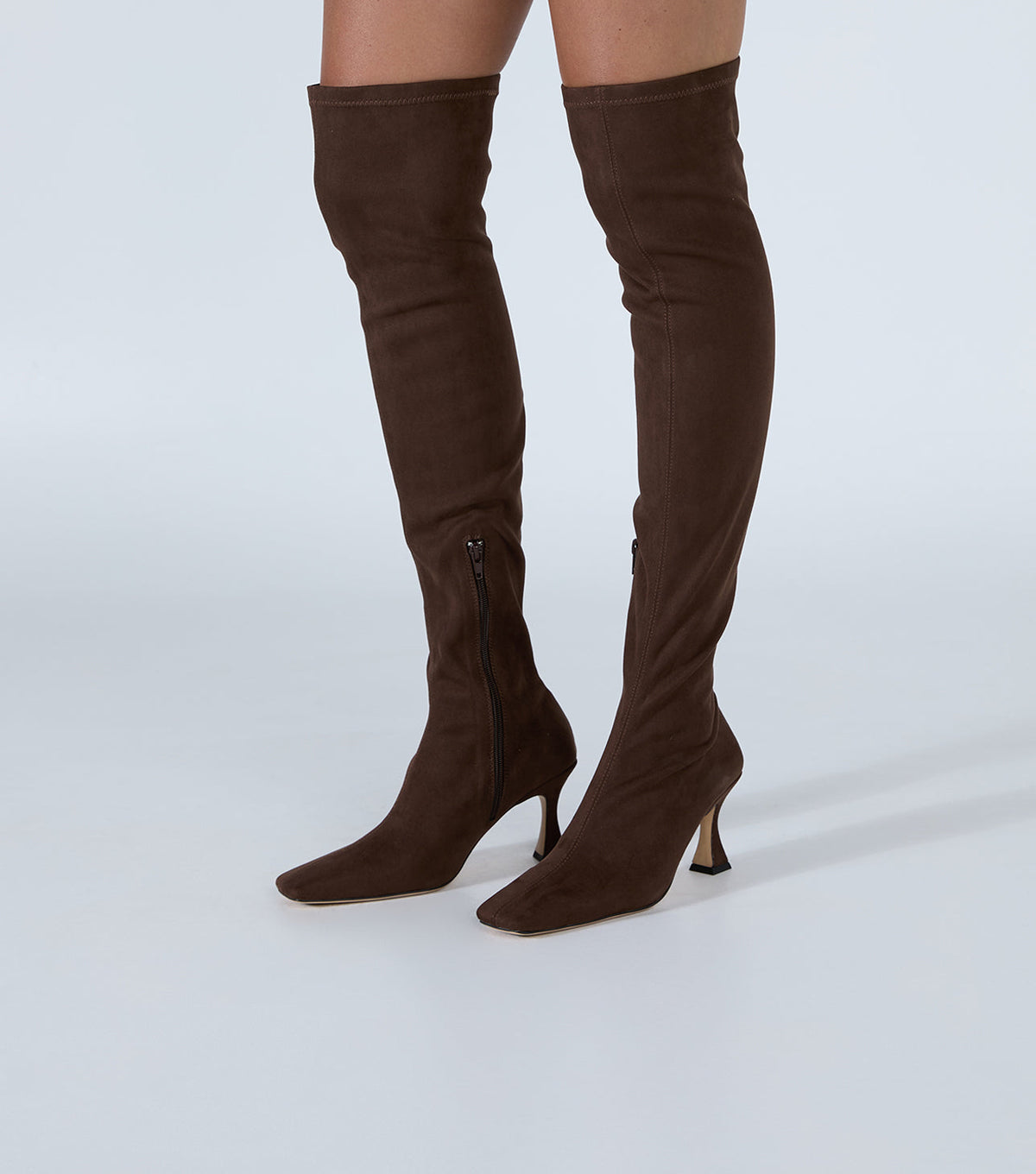 Fancy Choc Stretch Suede | Tony Bianco