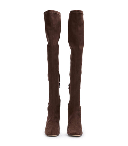 Fancy Choc Stretch Suede | Tony Bianco