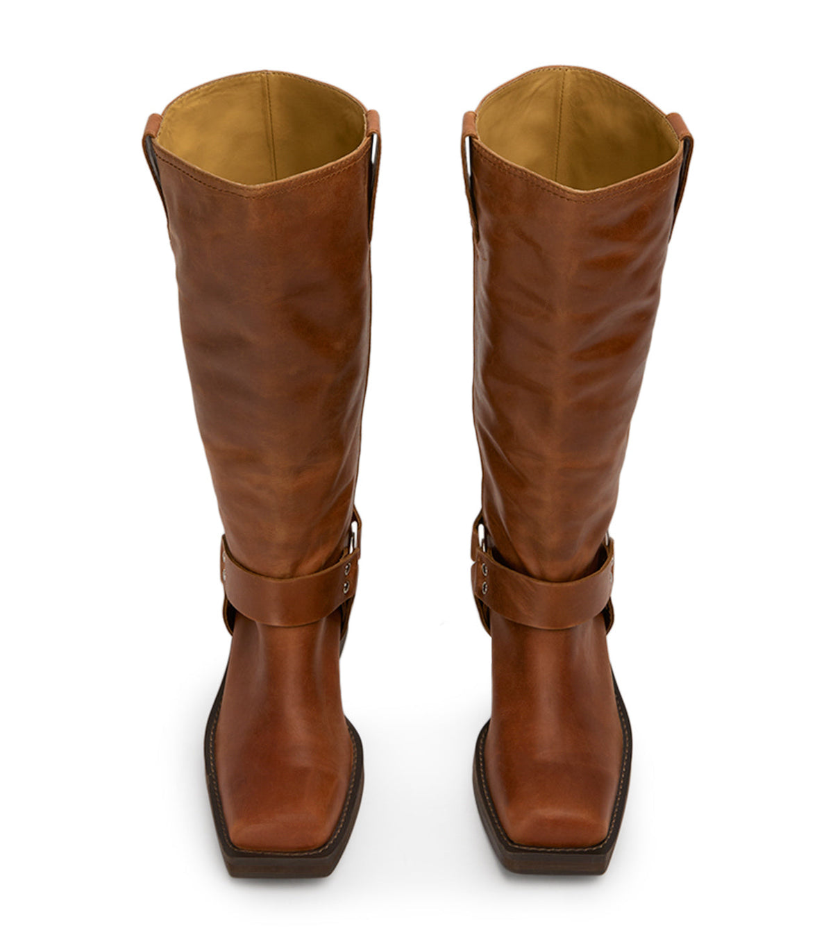 Biker Cognac Calf Boots | Tony Bianco