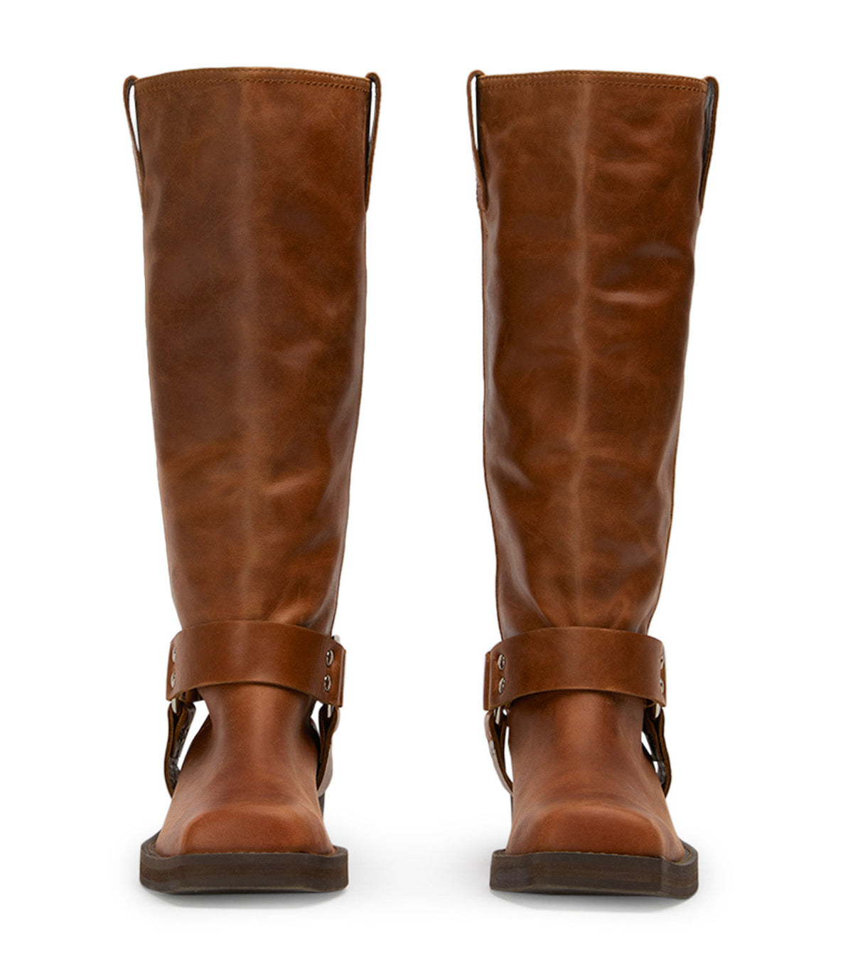 Biker Cognac Calf Boots | Tony Bianco