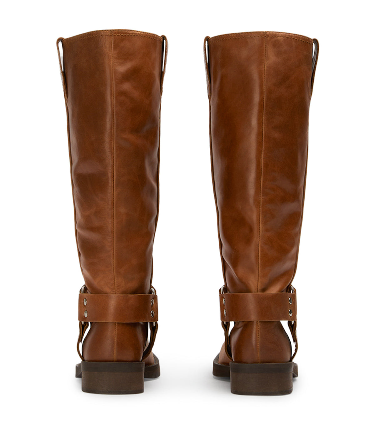 Biker Cognac Calf Boots | Tony Bianco