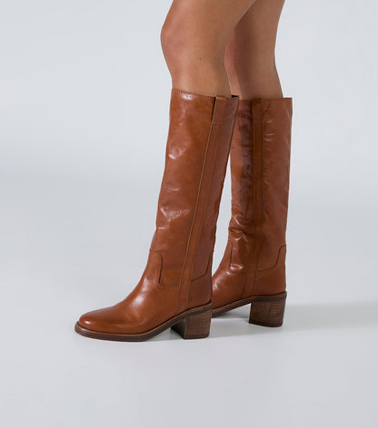 Apache Toffee Como Calf Boots | Tony Bianco