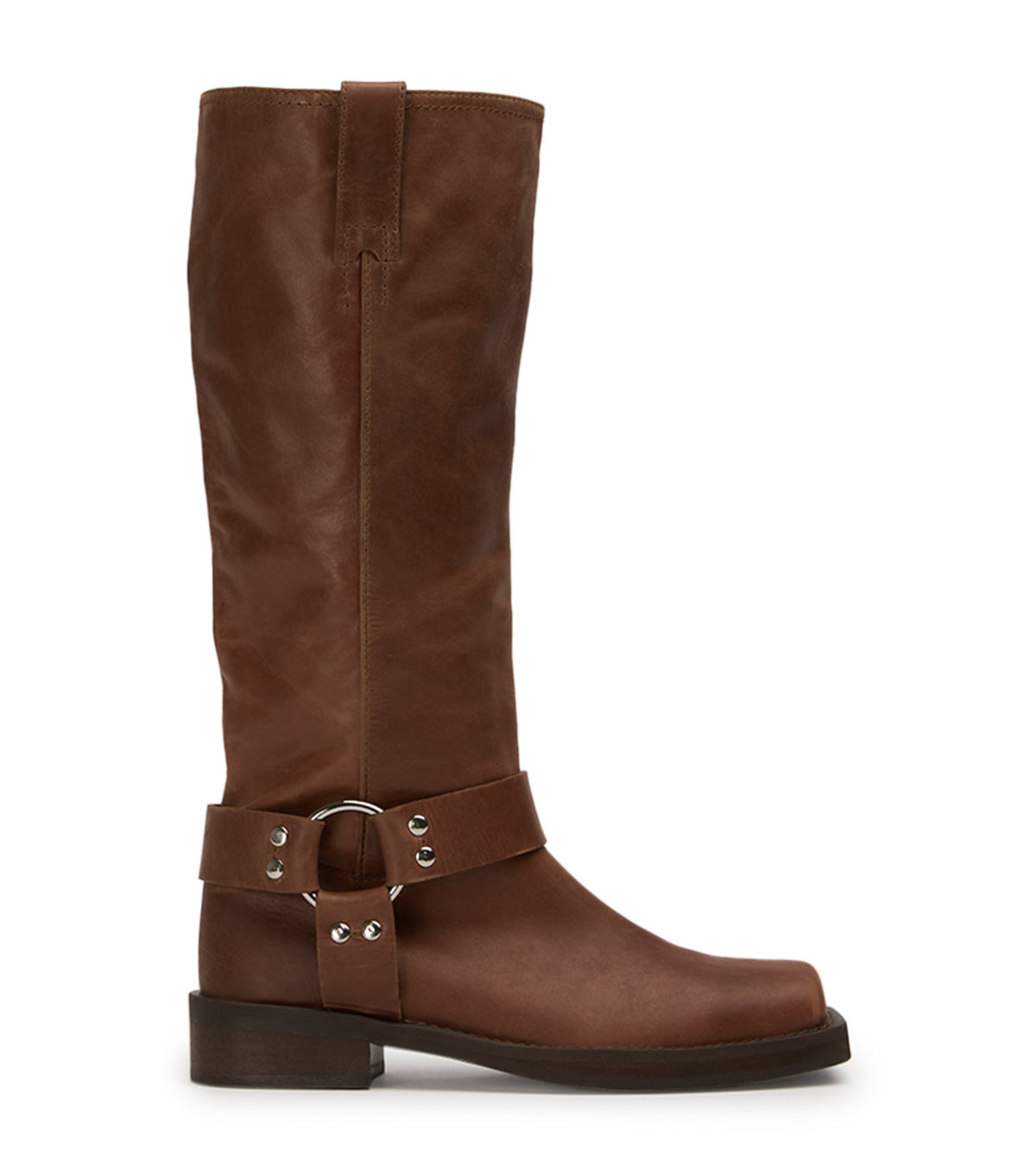 Biker Saddle Wax Calf Boots | Tony Bianco