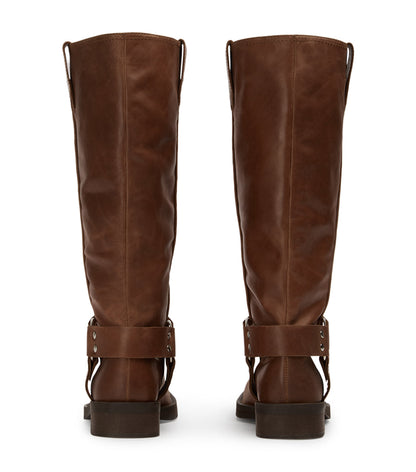 Biker Saddle Wax Calf Boots | Tony Bianco