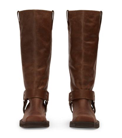 Biker Saddle Wax Calf Boots | Tony Bianco