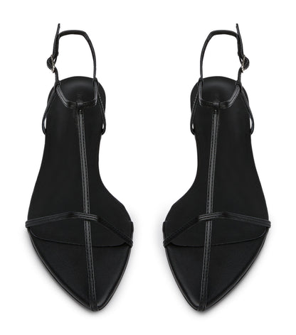 Noho Black Nappa Flats | Tony Bianco