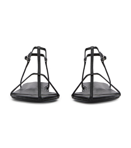 Noho Black Nappa Flats | Tony Bianco