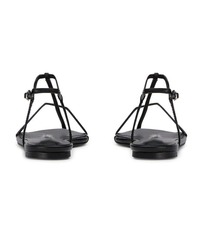 Noho Black Nappa Flats | Tony Bianco