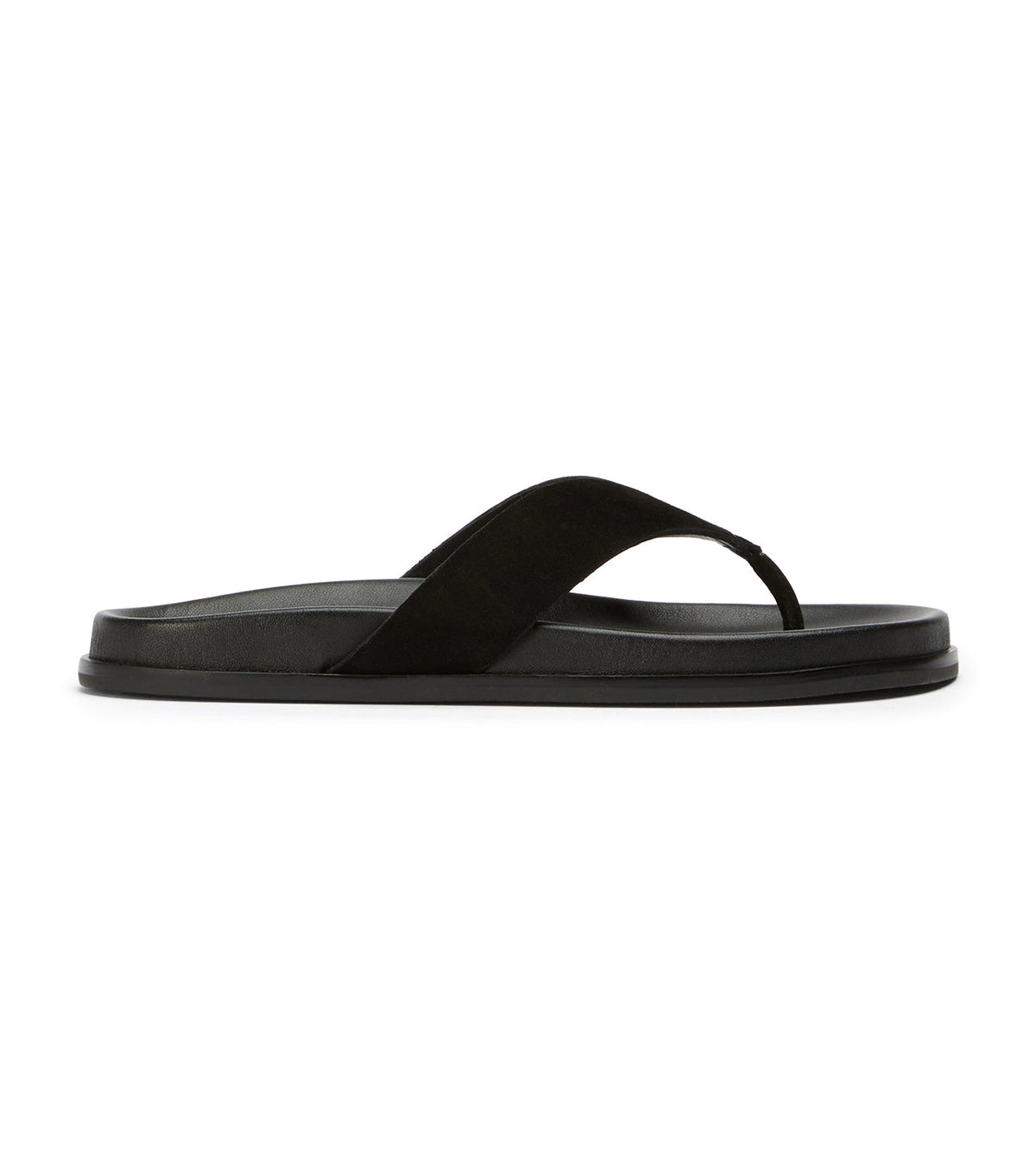 Loop Black Suede Sandals | Tony Bianco