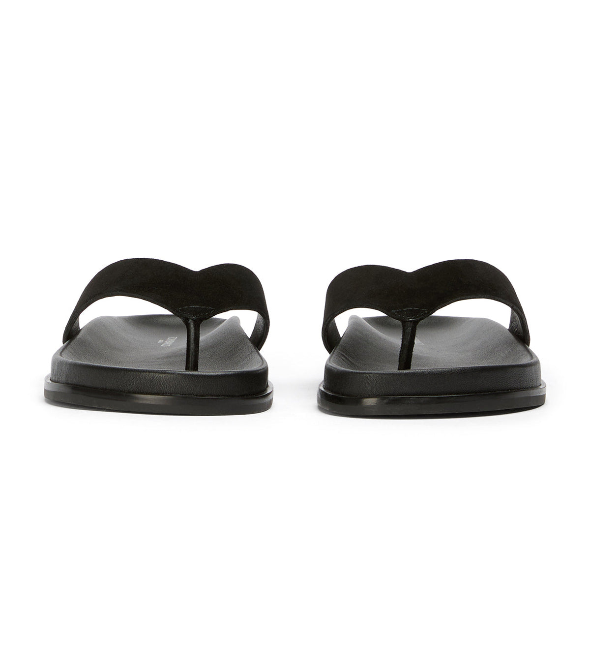 Loop Black Suede Sandals | Tony Bianco