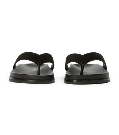 Loop Black Suede Sandals | Tony Bianco