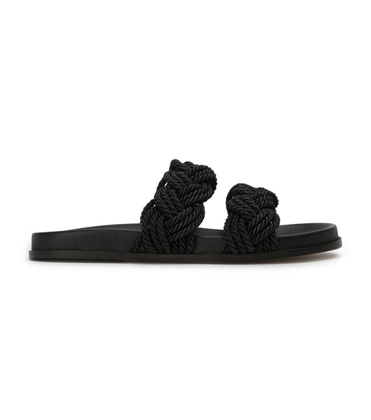 Lucky Black Rope Sandals | Tony Bianco