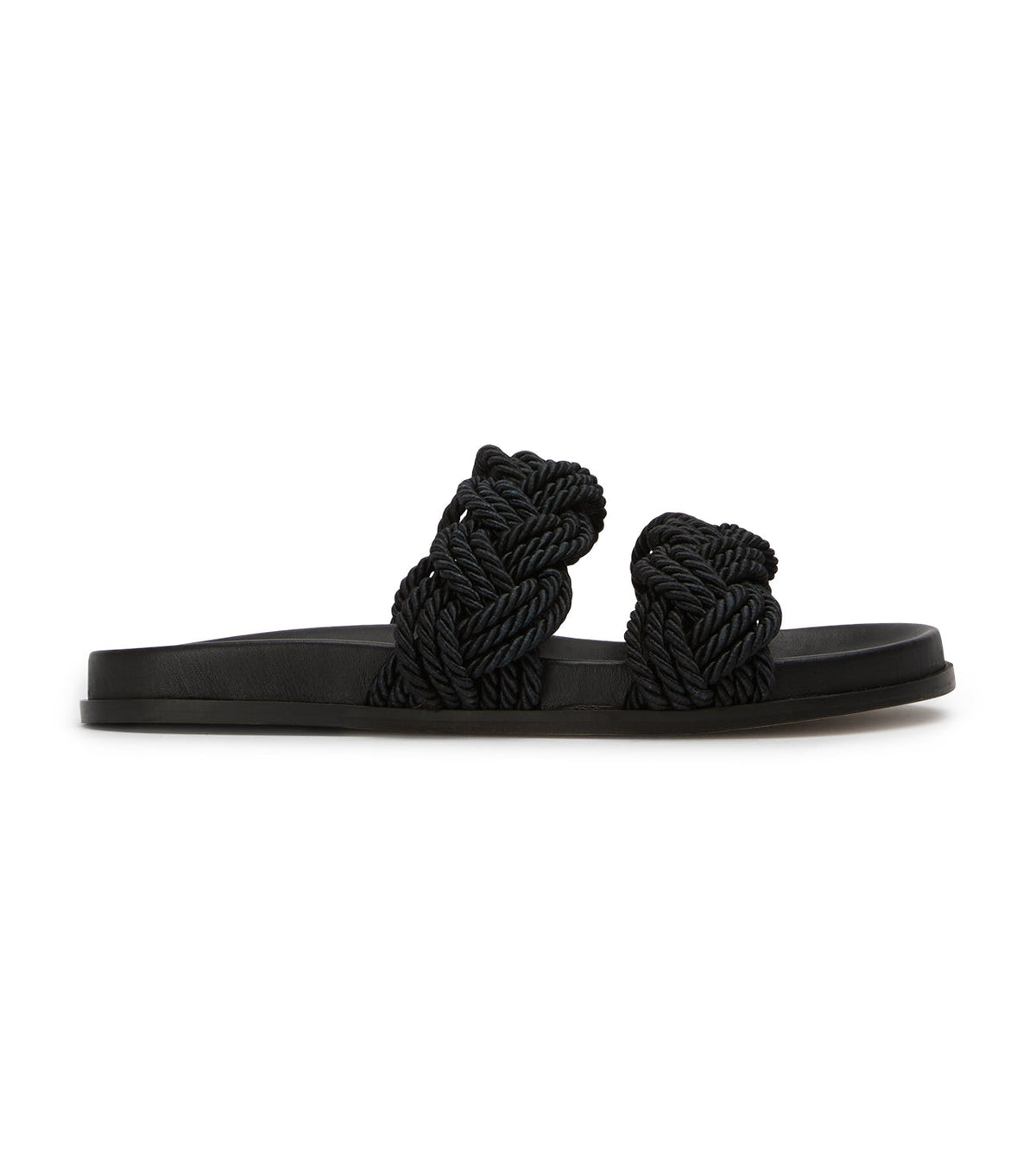 Lucky Black Rope Sandals | Tony Bianco