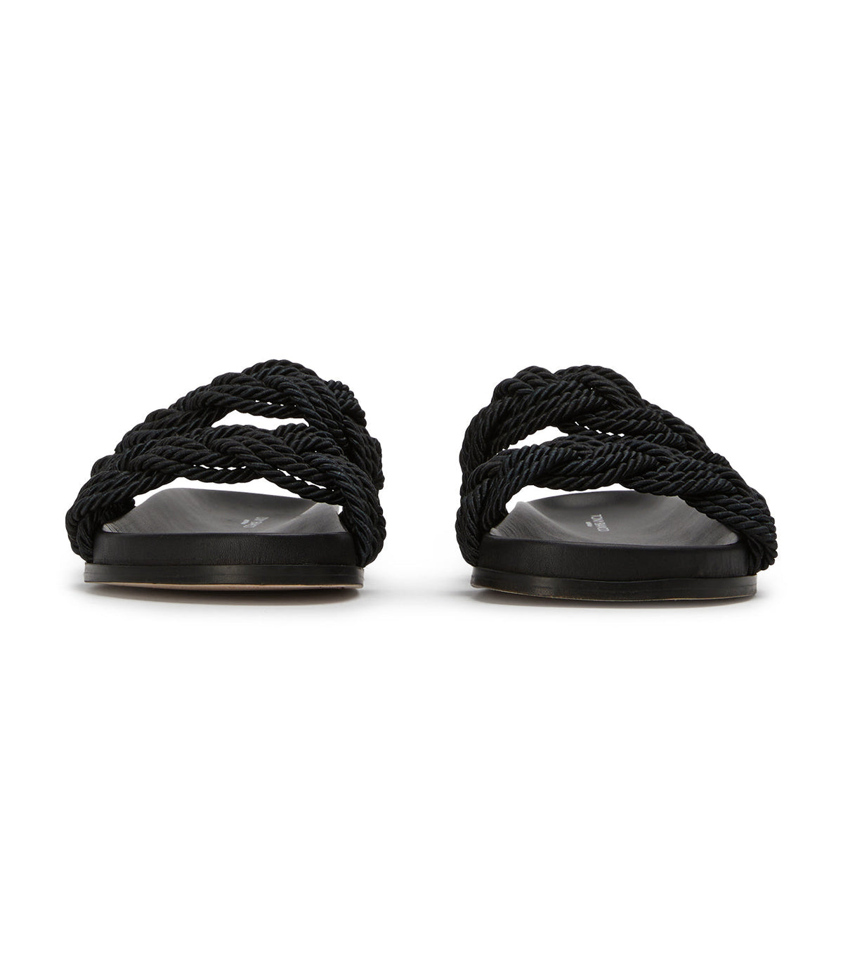 Lucky Black Rope Sandals | Tony Bianco