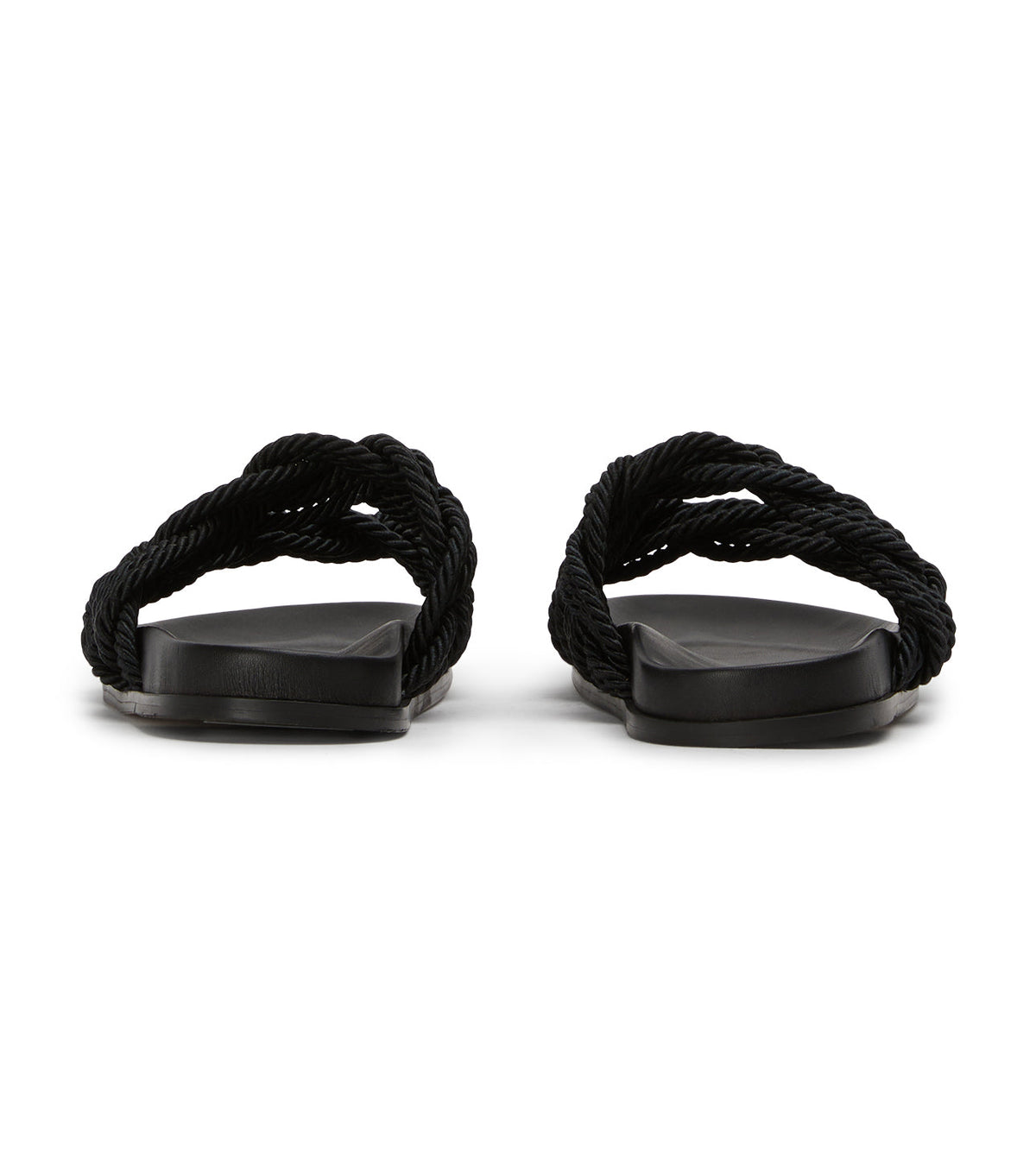 Lucky Black Rope Sandals | Tony Bianco