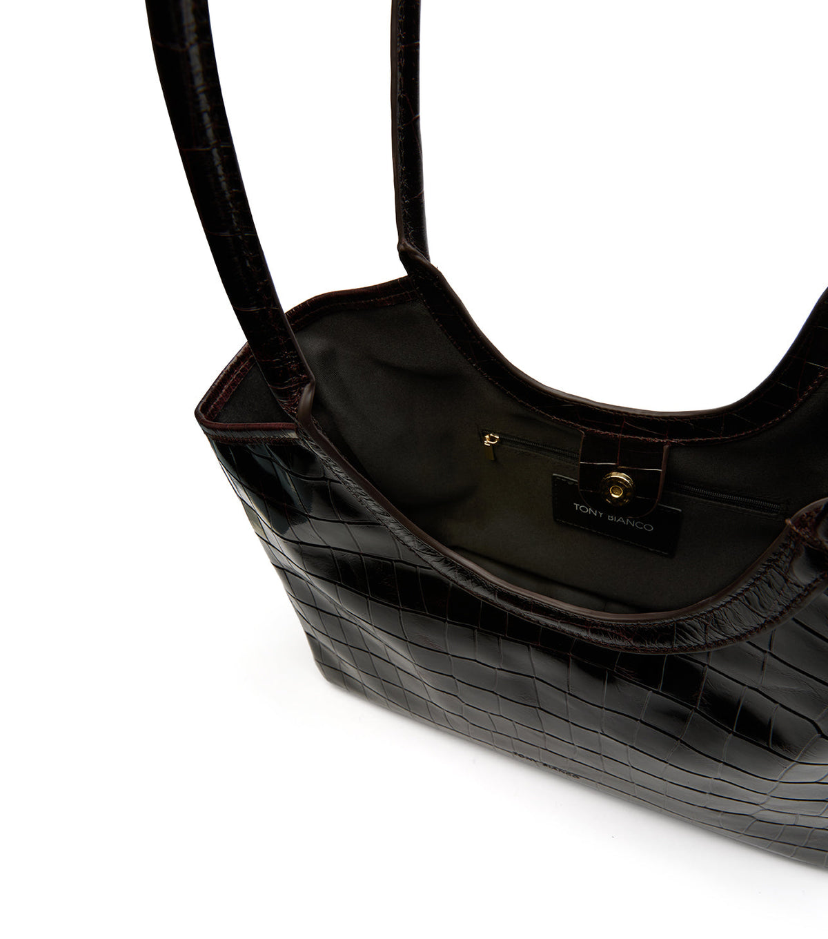 Kiki Burgundy Croc Shine | Tony Bianco
