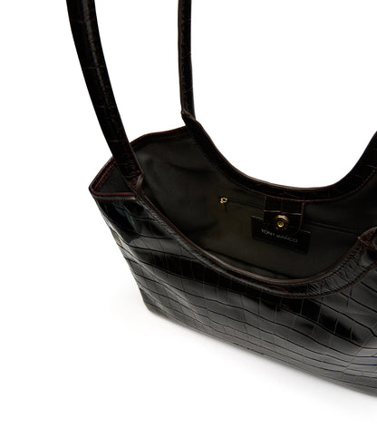 Kiki Burgundy Croc Shine | Tony Bianco