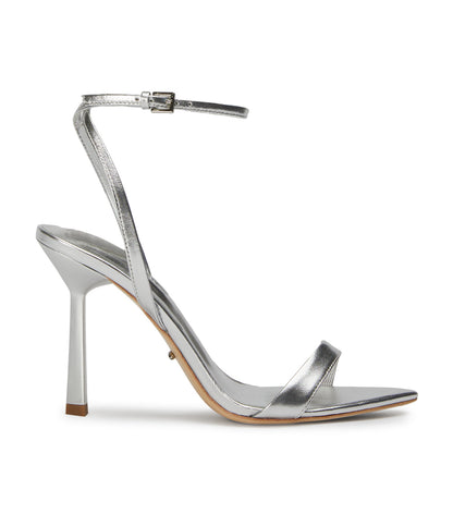 Milos Silver Nappa Metallic Heels | Tony Bianco