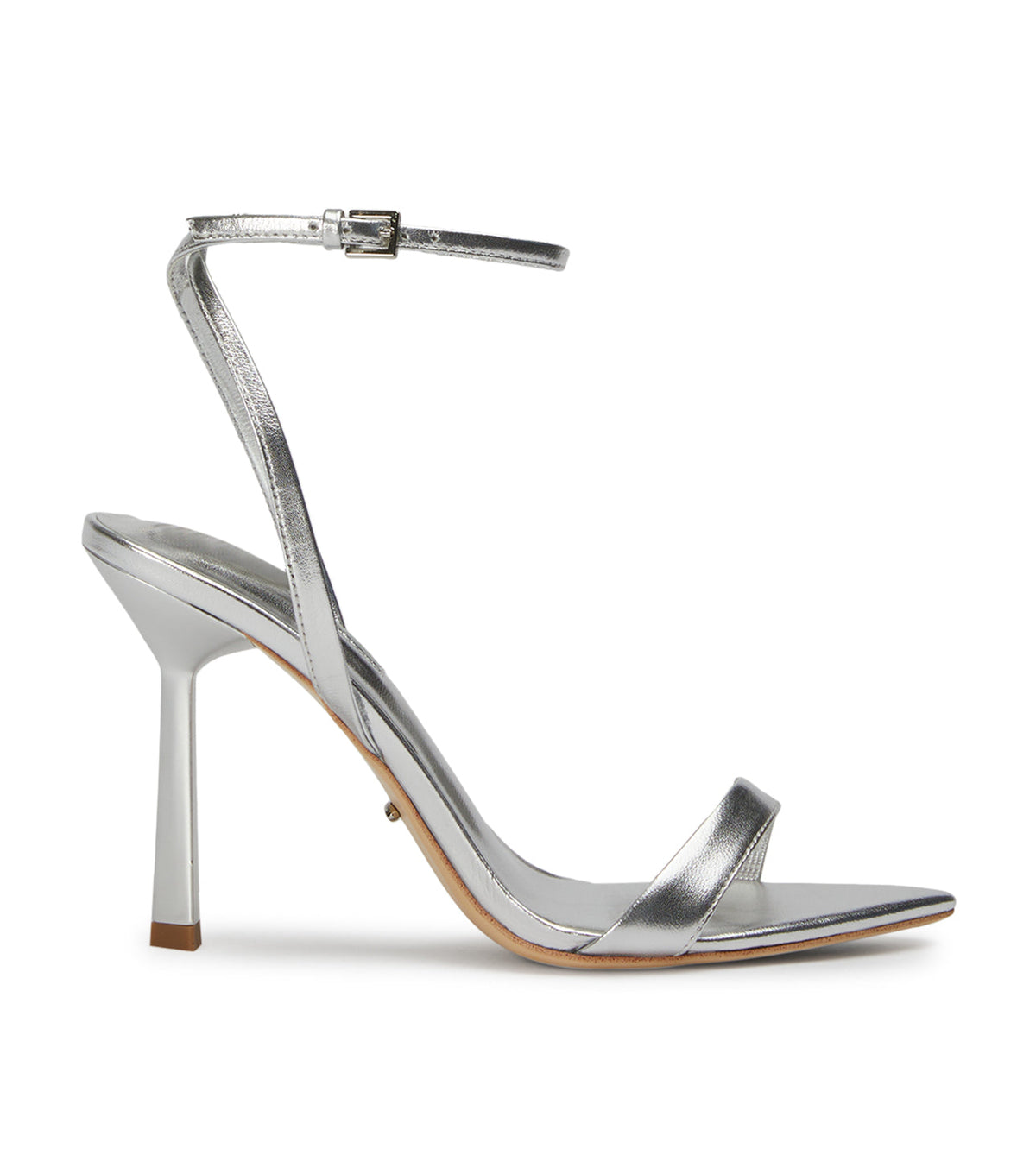 Milos Silver Nappa Metallic Heels | Tony Bianco