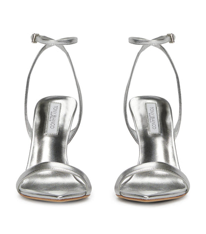 Milos Silver Nappa Metallic Heels | Tony Bianco