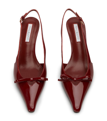 Quill Bordeaux Patent Heels | Tony Bianco