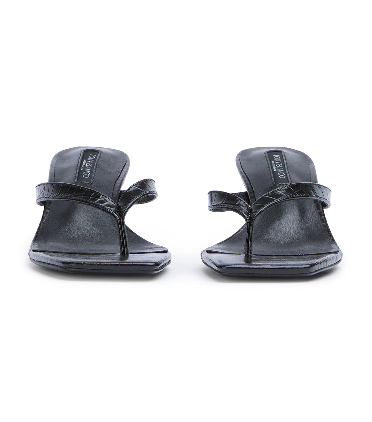 Topaz Black Croc | Tony Bianco