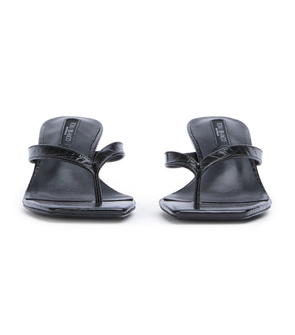 Topaz Black Croc | Tony Bianco