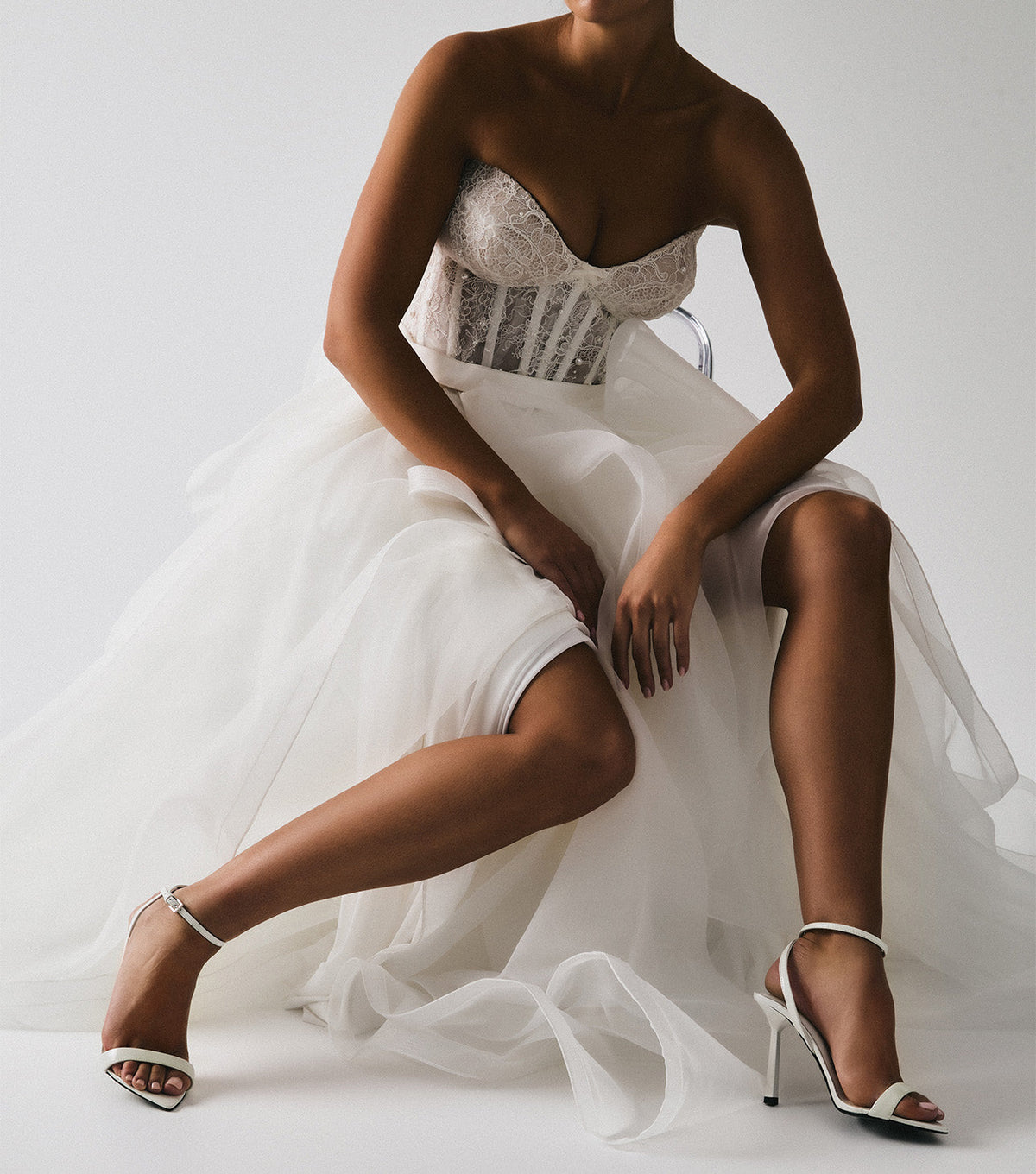 Milos White Hi Shine Heels | Tony Bianco